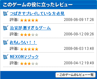 メイプルストーリーの評価